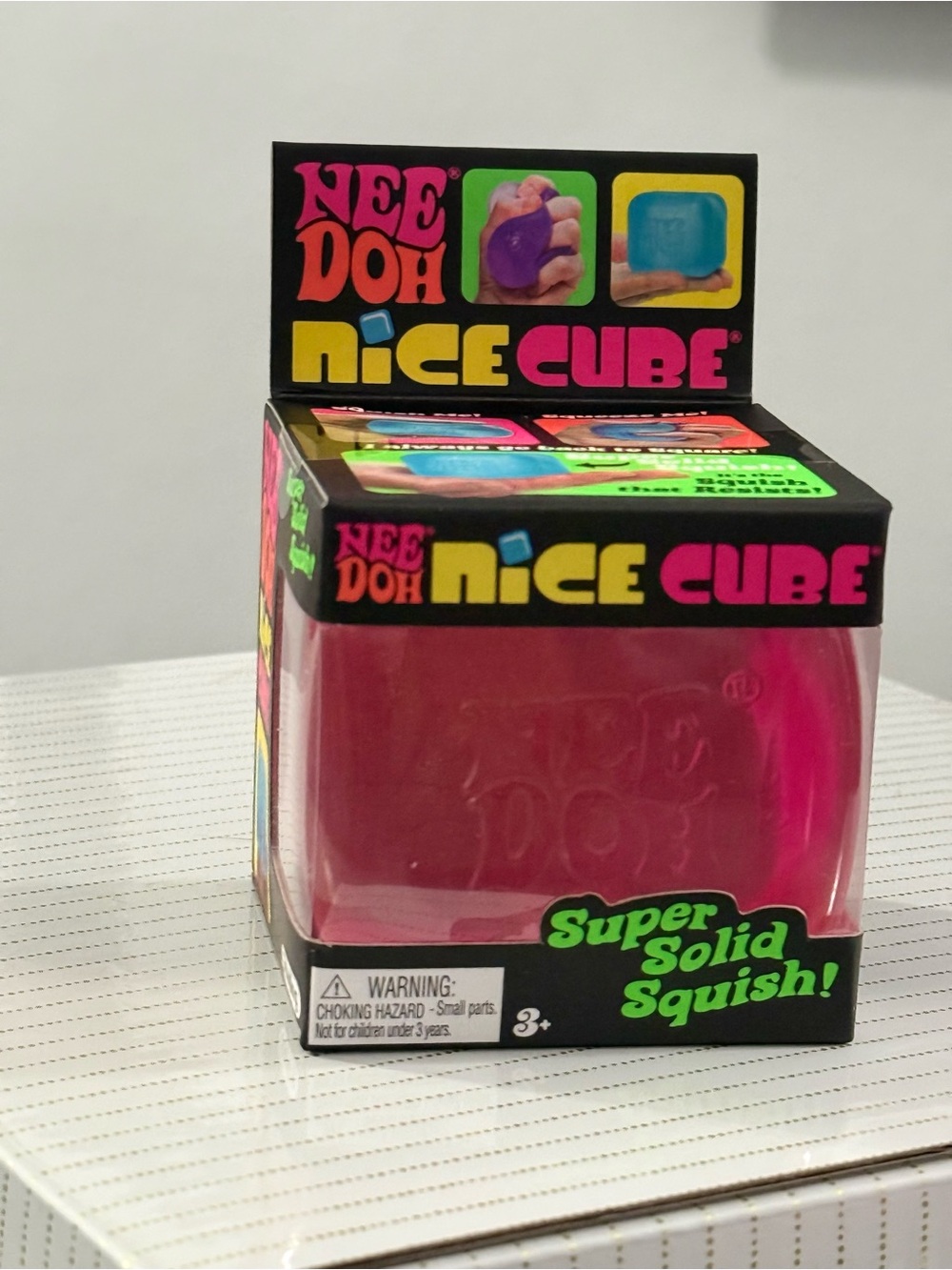 🆕 VIRAL NeeDoh Nice Cube HOT PINK NIB Super Solid Squish IN HAND ~ SHIPS FAST! 🔥